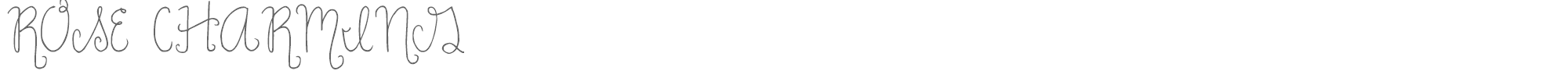 Sample characters Rose Charming Font